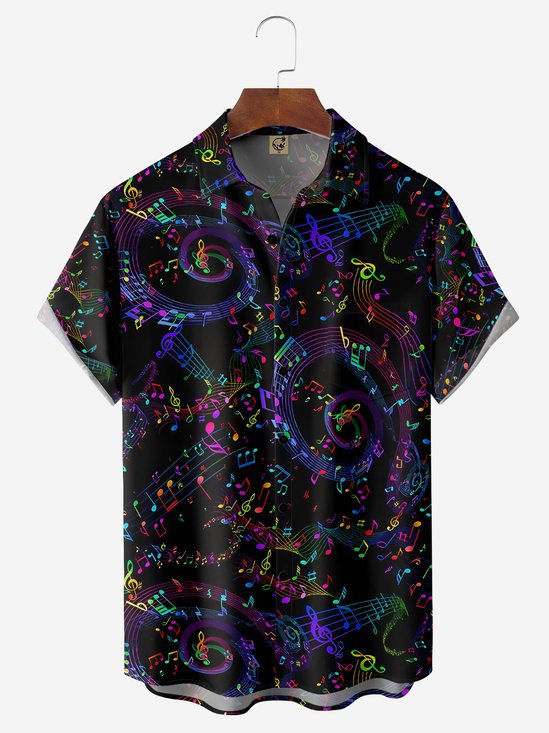 Music Chest Pocket Short Sleeve Shirt
