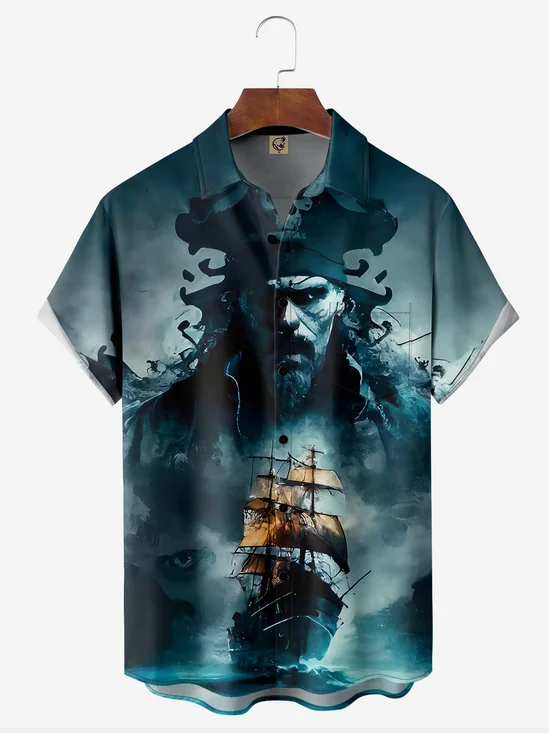 Sea Rover Chest Pocket Short Sleeve Hawaiian Shirt