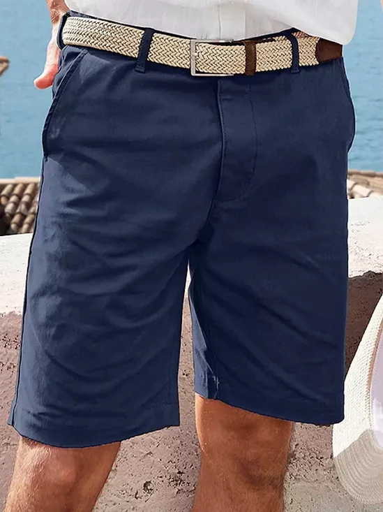 Hardaddy Plain Cotton Casual Chino Shorts