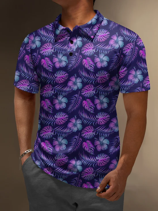 Hardaddy Moisture-wicking Tropical Short Sleeve Golf Polo Shirt