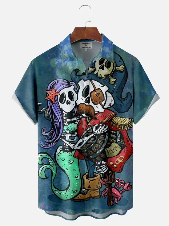 Captain And Teal Shirt By David Lozeau