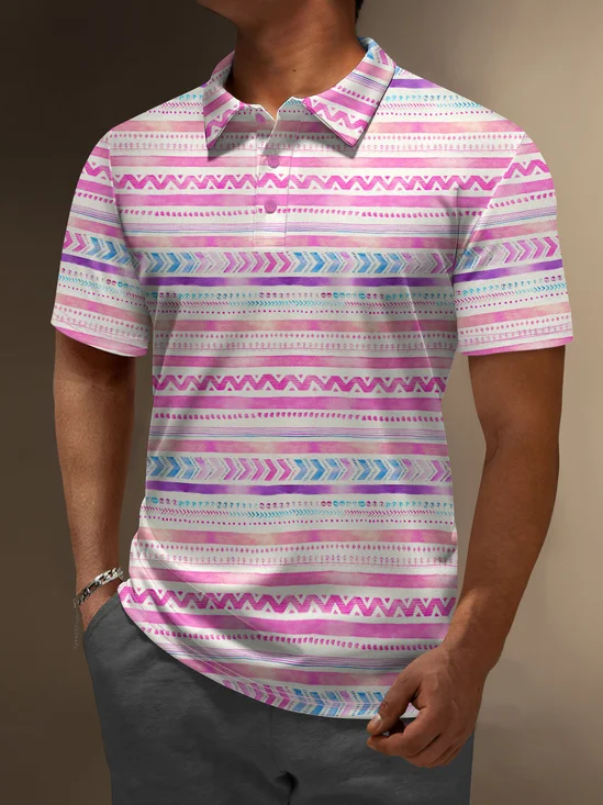 Hardaddy Moisture Wicking Golf Polo Gradient Abstract Geometric