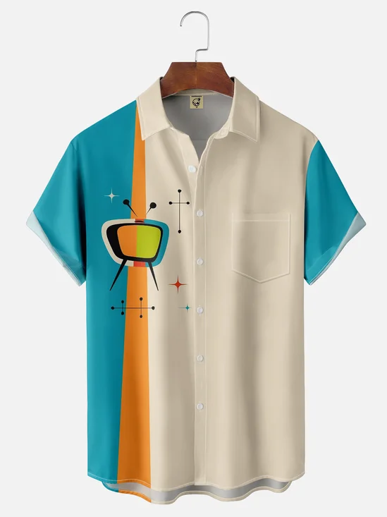 Hardaddy Moisture-Wicking Mid-Century Geometric Print Shirt