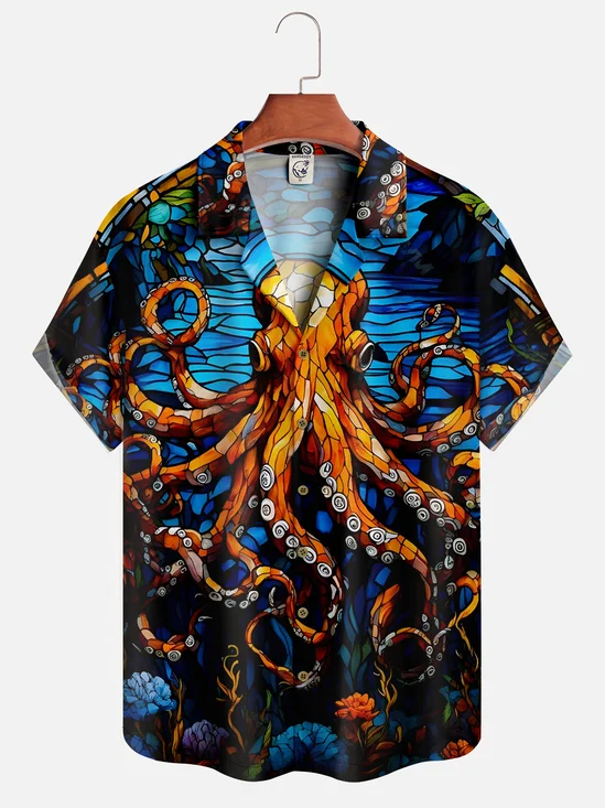 Hardaddy Moisture-wicking Octopus Hawaiian Shirt