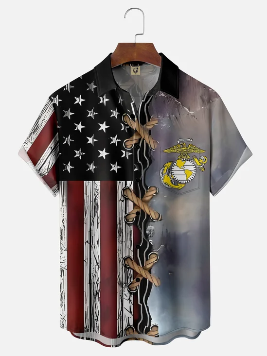 Moisture-wicking U.S. Marine Corps Chest Pocket Casual Shirt
