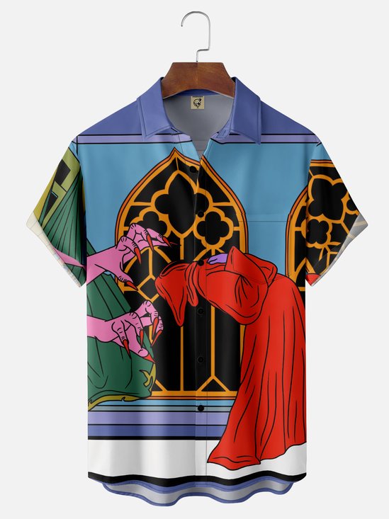 Hardaddy X Motel Gemini Moisture-wicking Ghost Chest Pocket Hawaiian Shirt