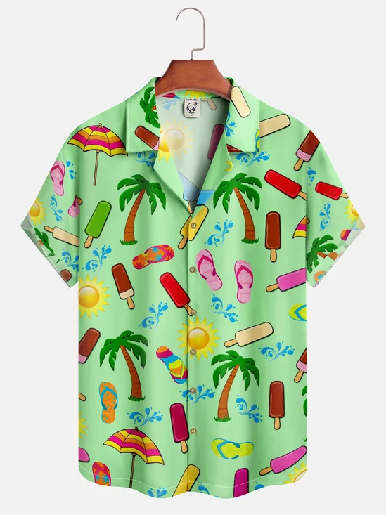 Hardaddy X Valentina Bjekovic Moisture-wicking Beach Palm Camp Shirt