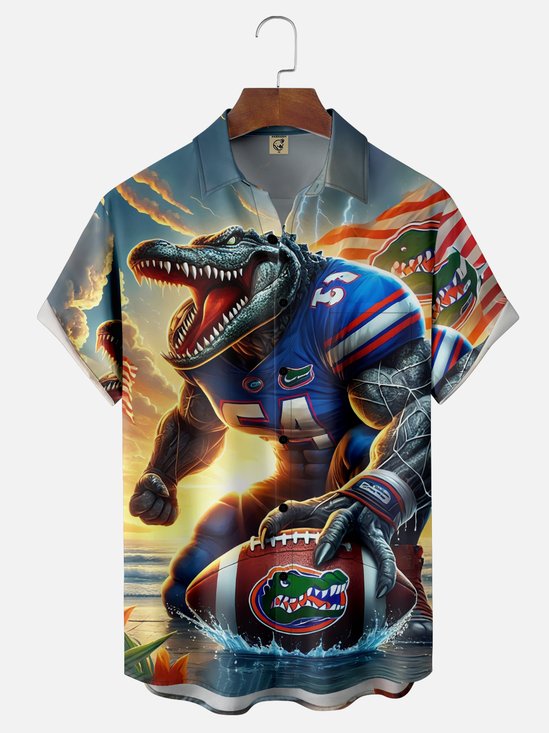 Moisture-Wicking Florida Gator Chest Pocket Hawaiian Shirt
