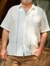 Hardaddy Big Size Stripe Contrast Short Sleeve Guayabera Shirt