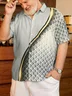Big Size 3D Texture Chest Pocket Short Sleeve Casual Shirt