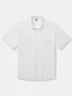 Hardaddy Geometric Stripes Contrast Color Chest Pocket Short Sleeve Casual Shirt
