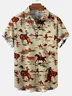 Men's Kentucky Derby Attire Retro Cowboy Print Shirt