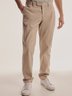 Plain Cotton Elastic-Waist Straight Pants