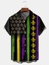 Mardi Gras Chest Pocket Short Sleeve Shirt