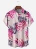 Palm Leaf Chest Pocket Short Sleeve Hawaiian Shirt