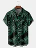 Leaves Chest Pocket Short Sleeve Hawaiian Shirt