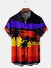 Coconut Tree Chest Pocket Short Sleeve Hawaiian Shirt