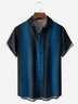 Gradient Color Chest Pocket Short Sleeve Bowling Shirt