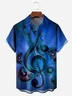 Music Note Chest Pocket Short Sleeve Casual Shirt