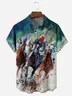 Hardaddy Mens Kentucky Derby Attire Horse Racing Chest Pocket Short Sleeve Shirt