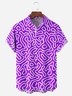 Geometric Chest Pocket Short Sleeve Casual Shirt