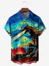 Movie Monster Chest Pocket Short Sleeve Casual Shirt