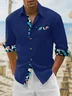 Hardaddy Cotton Contrast Floral Long Sleeve Casual Shirt