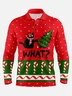 Christmas Cat Candy Cane Long Sleeve Vacation Polo Shirt
