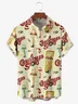 Christmas Fun Decoration Chest Pocket Short Sleeve Casual Shirt