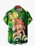Hawaiian Button Up Shirt For Men Green St. Patrick'S Day Luck By Alice Meow