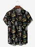 Skeleton Barber Chest Pocket Short Sleeve Hawaiian Shirt