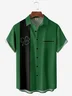 Hardaddy Hawaiian Button Up Shirt for Men Green St. Patrick's Day Lucky Clover Regular Fit Short Sleeve Bowling Shirt St Paddy's Day Shirt