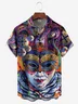 Hardaddy Mardi Gras Chest Pocket Short Sleeve Casual Shirt