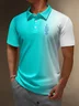 Hardaddy Golf Polo Sports Blue Shirts Short Sleeve Regular Fit Moisture-wicking Cactus Shirts