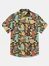 Hardaddy Cotton Hawaiian Tiki Tropical Oxford Shirt