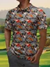 Hardaddy Moisture-wicking Golf Polo Tropical Plants Flamingo
