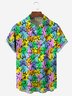 Hardaddy Moisture-wicking Abstract Geometric Chest Pocket Casual Neon Party Boob Shirt For Men