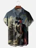 Moisture-Wicking Tropical Floral Parrot Print Shirt