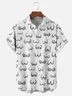 Hardaddy Moisture-wicking Art Abstract Line Drawing Chest Pocket Hawaiian Titty Shirt