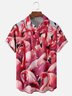 Hardaddy Pink Flamingo Chest Pocket Breathable Hawaiian Shirt