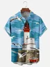 Moisture-wicking Lighthouse Chest Pocket Hawaiian Shirt