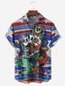 Captain and American Flag Hawaiian Shirt By David Lozeau