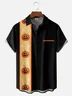 Moisture-wicking Halloween Pumpkin Chest Pocket Casual Shirt
