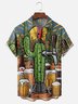 Moisture-wicking Cactus Beer Chest Pocket Casual Shirt