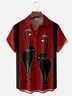HMoisture-wicking Halloween Cat With Tail Up Chest Pocket Bowling Shirt