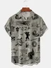 Moisture-wicking Halloween Chest Pocket Hawaiian Shirt