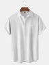 Moisture-wicking Solid Color Chest Pocket Casual Shirt