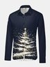 Christmas Tree Long Sleeve Casual Dress Shirt