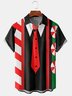 Chest Pocket Short Sleeve Ugly Christmas Shirt