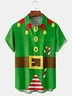 Tall Size Moisture-wicking Christmas Santa Chest Pocket Ugly Shirt